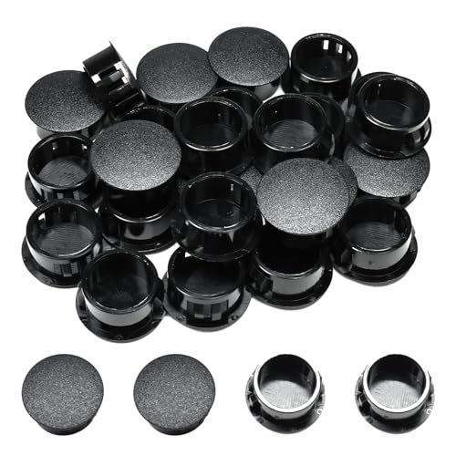 Image of 3 /4 In /19 mm Plastic Plug for Round Hole, Snap-in Locking Flush Type Panel Plugs, Door Screw Hole Fastener Covers for Kitchen Cabinet, Furniture, Electric Boxes, Tube Pipe Choke (40PCS)