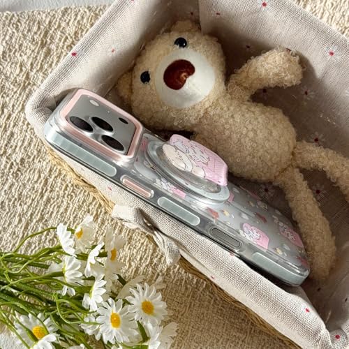 Coque iPhone 17 Pro Max antichoc rose avec béquille MagSafe stable - 5