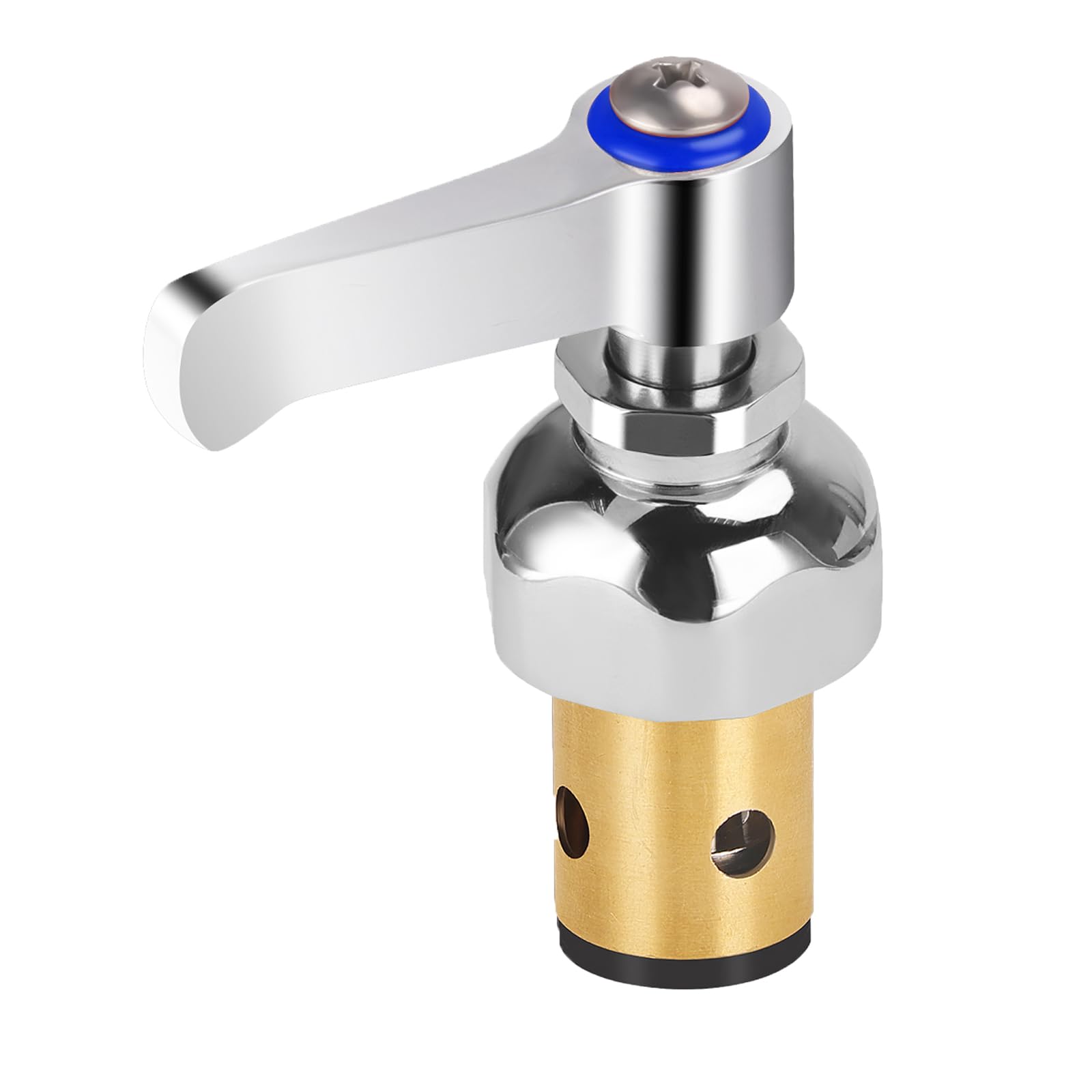 Conjunto de vástago de mango frío para grifo de latón T&S, conjunto de eje de control lateral azul para piezas de repuesto de válvula Eterna 002713-40