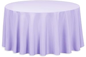 Floor-Length Lavender Round Tablecloth Adds Elegance to Your Home Decor