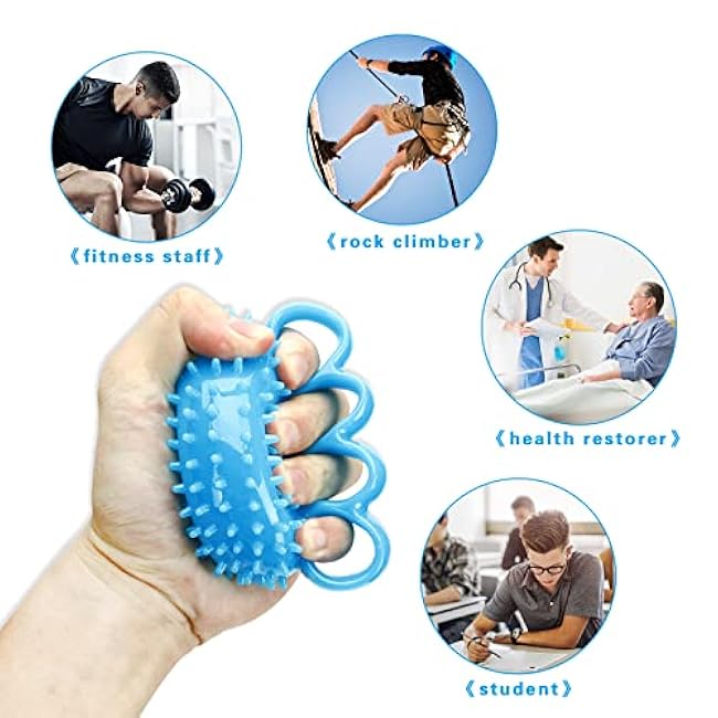 Hand Grip Strength Ball, Finger Wrist Flexibility Exerciser Grip Ball, Muscles and Hand Strengthener Exercise for 4 Fingers, Finger Physical Training Tool