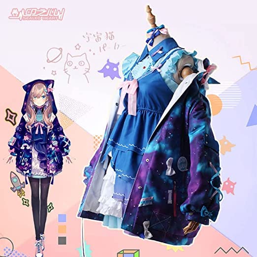 Amazon.co.jp: バーチャル YouTuber 鈴原るる コスプレ衣装+ウィッグ風