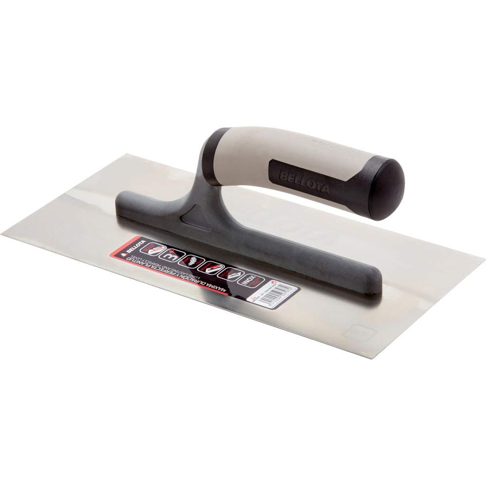 Bellota 5864 BIM INOX Llana acero inoxidable mango abierto bimaterial, 280x120 mm, Gris, 0