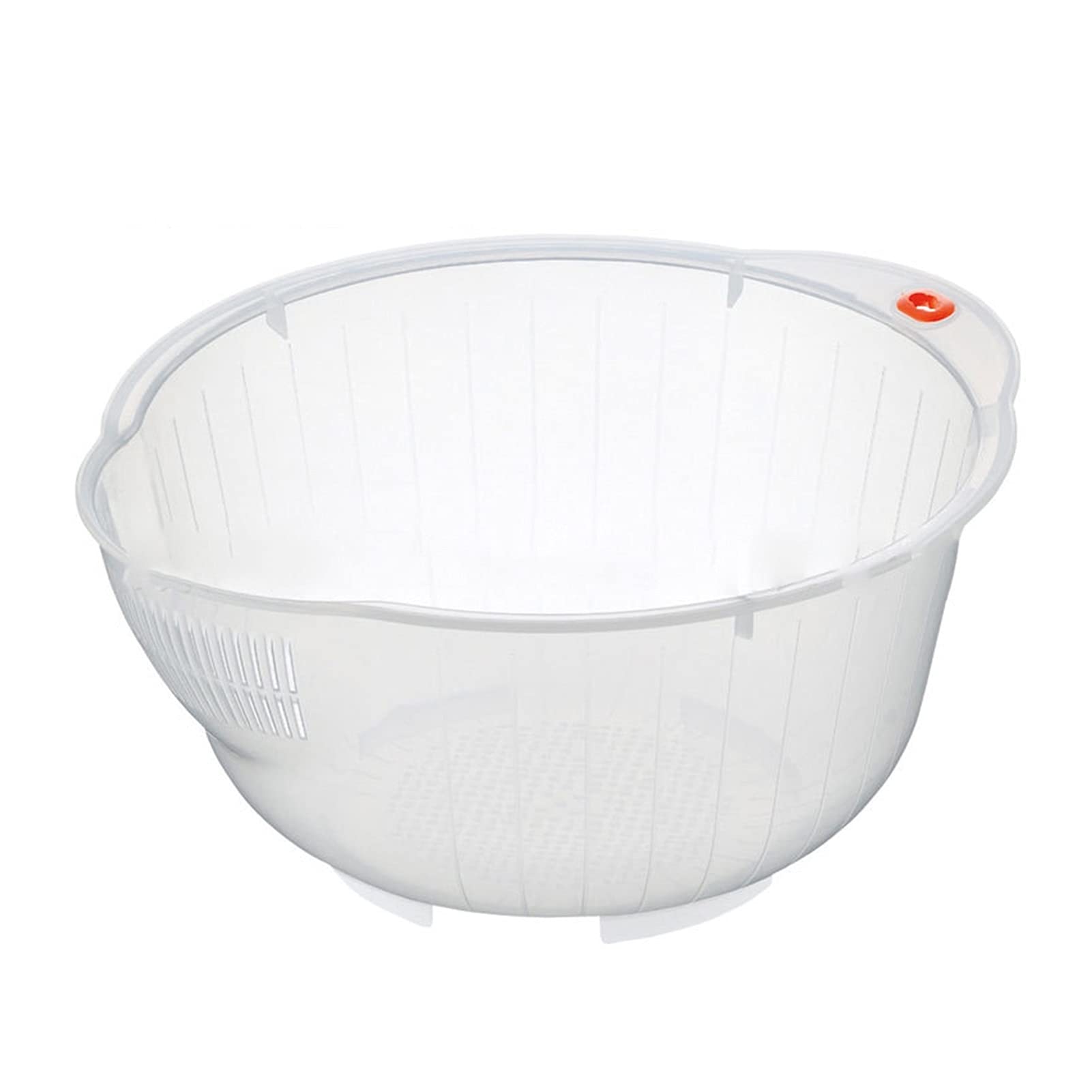 Colador Drenaje Cesta tazón plástico arroz Lavado Cuenco Cesta arroz colador Vegetal Fruta Cesta arroz Lavado tamiz colador Transparente Coladores de Alimentos