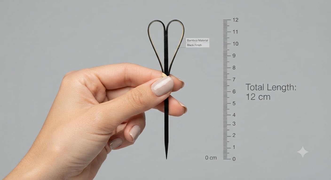Somani Cocktail Picks for Appetizers & Party, Black Heart Loop, 100 Pcs — Amazon image 2