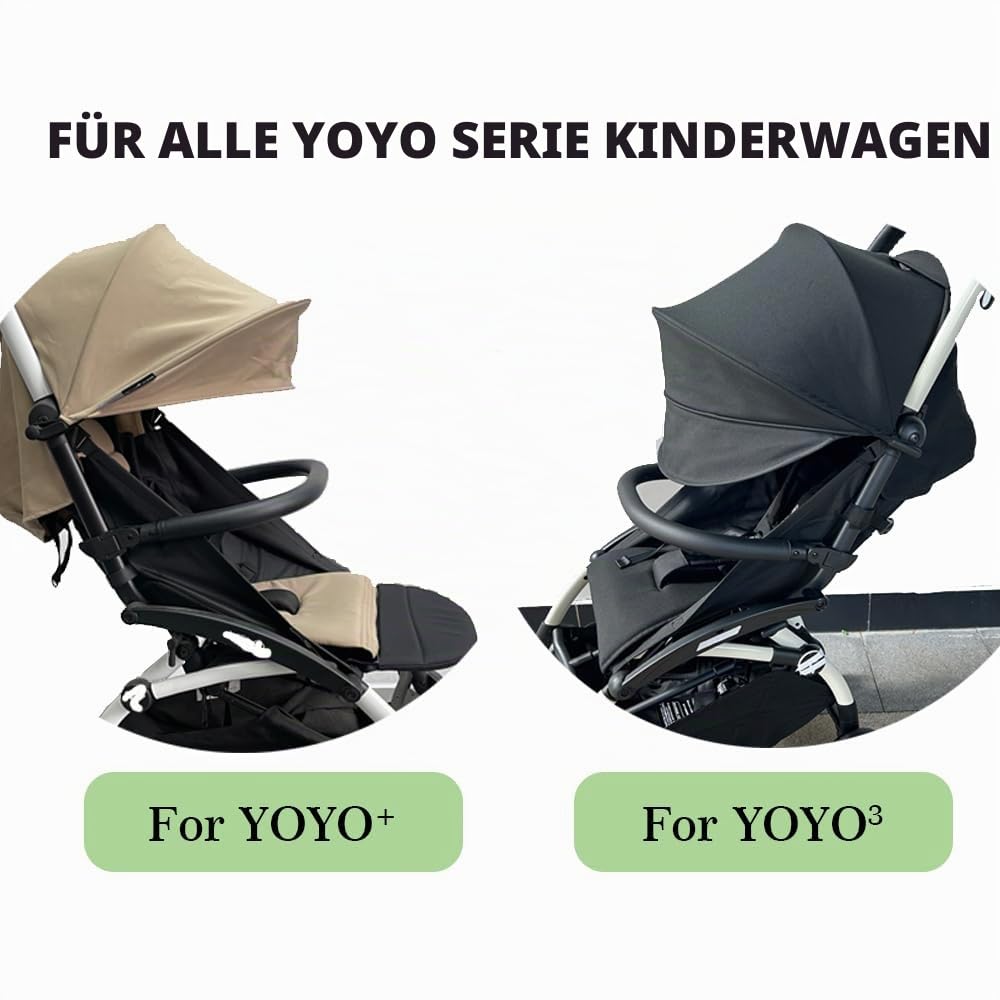 Baby Kinderwagen Zubehör Stoßstange Armlehne Griff Querstange Kompatibel mit Babyzen YoYo 2 und Yoyo+, BSP01, Schwarz