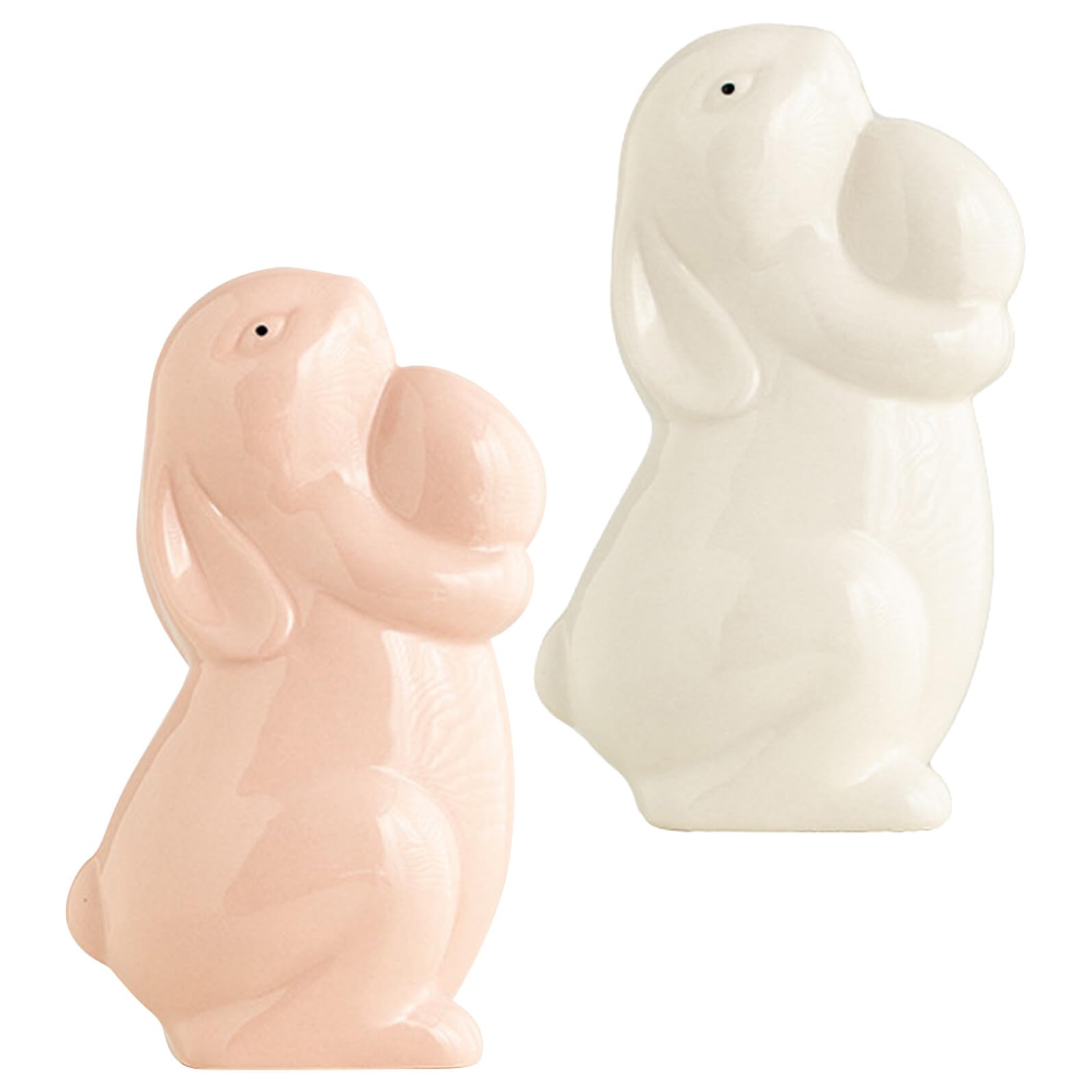 VALICLUD 2 Stück Dekorative Tierstatue Keramikhasendekor Figuren für die Inneneinrichtung Keramik -Heimdekoration Ornamente für das Wohnzimmer Wohndekoration Ornament