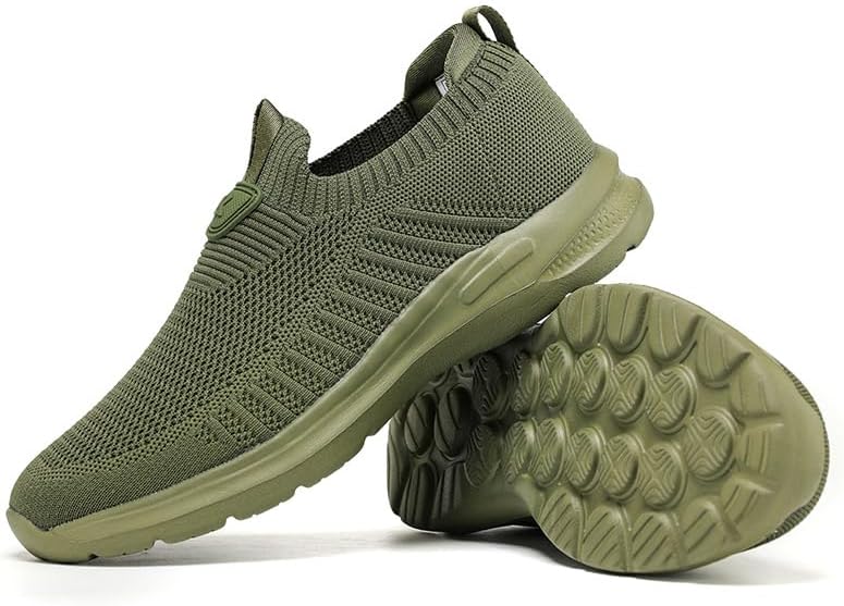 Mens Walking Shoes Lightweight Breathe Mesh Running Shoes Slip On Fashion Tennis Sneakers Comfort Gym Workout Zapatos de Hombre
