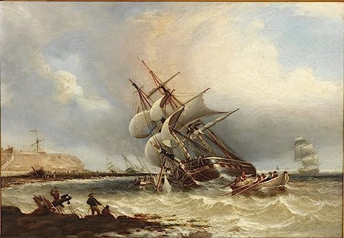 Peinture Pour Décoration Salon Naufrages au large de la Tyne en impression premium