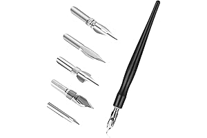 Oblique Calligraphy Pens Dip Set, Comic Pen Nib Set, Fluid Writer Pen,...