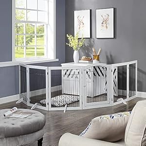 unipaws-144-Extra-Wide-Dog-Gate-and-Pet-Playpen-Free-Standing-Tall-Dog-Fence-with-Walk-Through-Door-Dog-Barriers-for-Home-Use-as-Indoor-Dogs-Cats-Pen-Rabbit-Pen-Baby-Gate-White - Cucciolini Doodles   unipaws-144-Extra-Wide-Dog-Gate-and-Pet-Playpen-Free-Standing-Tall-Dog-Fence-with-Walk-Through-Door-Dog-Barriers-for-Home-Use-as-Indoor-Dogs-Cats-Pen-Rabbit-Pen-Baby-Gate-White
