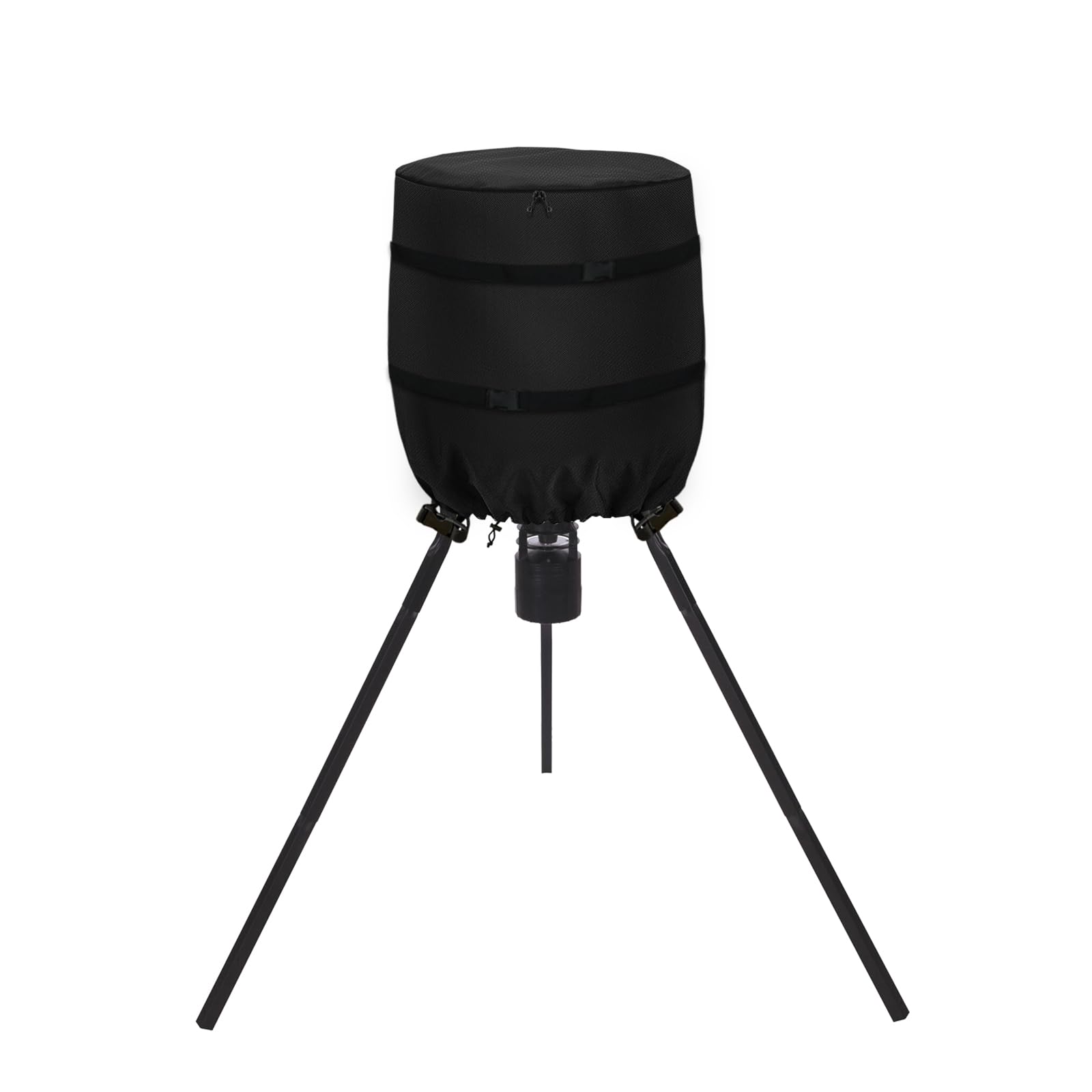 Krismile Deer Feeder Tripod Cover,Heavy Duty with Zipper Waterproof Cover for Moultrie 30-Gallon Deer Feeders (Black,Cover Only)