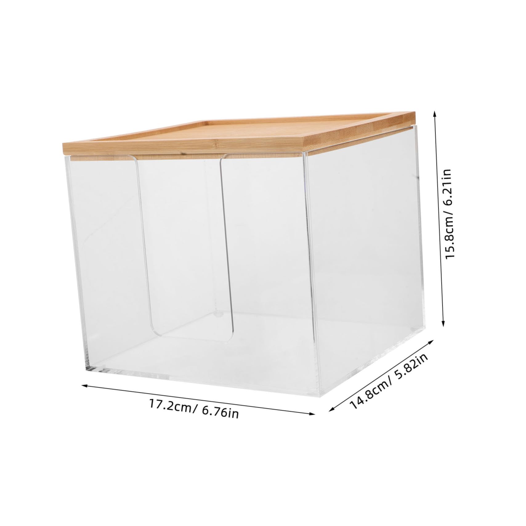 Dispensador de Pañuelos Rectangular de Acrílico Transparente