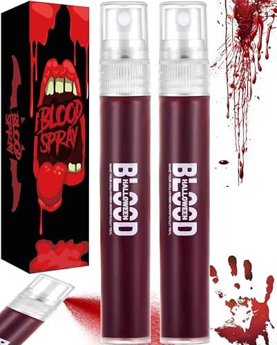 Maquillaje Halloween Profesional Sangre Falsa: Sangre Falsa Halloween Sangre Falsa Lavable Para Ropa Heridas Halloween Maquillaje Sangre Falsa Spray Artificial, Maquillaje Zombie Vampiro Fake Blood