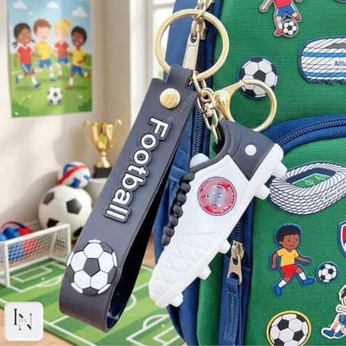 Image of Football jersey Keychain | Ronaldo key chains | messi Keychain | 3D Cute silicone key chain for bike men | soccer Keyring gifts for boys | anime key holder for bag