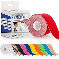 Premium quality muscle support kinesiology tape from Proworks; designed for use while exercising, playing sports or undergoing physiotherapy to aid in the prevention and recovery of injuries. Designed to reduce muscle swelling and strain on your liga...