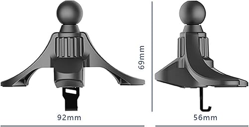 Miniatura 9 de 1 soporte de teléfono negro para ventilación de automóvil, soporte redondo para teléfono con salida de aire en forma de Y, soporte para teléfono
