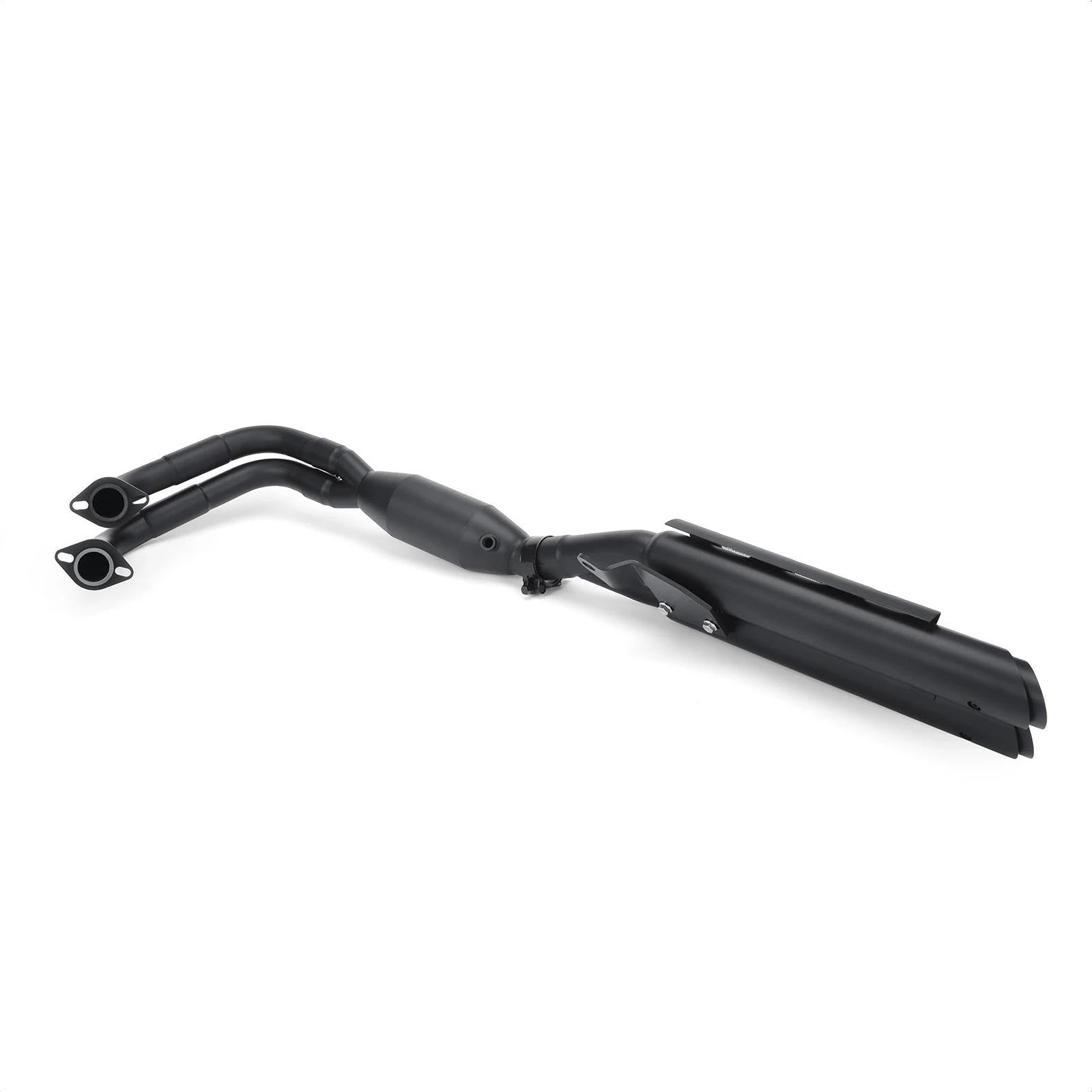 Tuyau d'échappement de moto double en acier avec protection thermique pour Vulcan S650