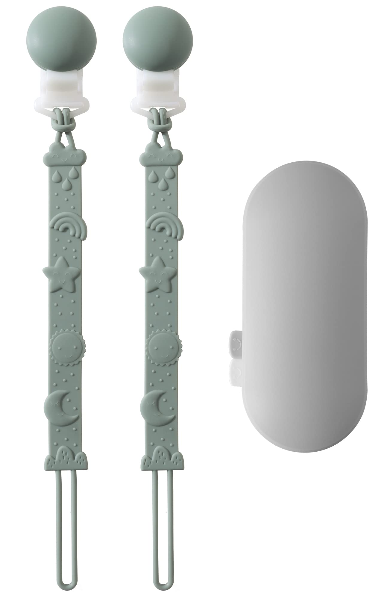 Andy Bear Baby Silicone Teether Toys Clip-Sage