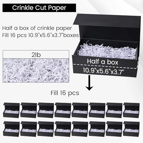 VGOODALL 2LB Green Crinkle Paper Filler, Shredded Confetti Paper for Gift Basket Filling Holiday Box Wrapping Stuffing Supplies - Image 6