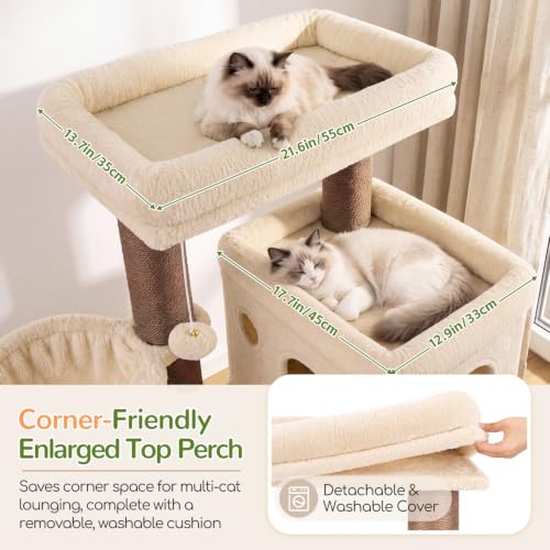 Image of Globlazer Cat Tree Tower with 12 Extra-Thick Full-Sisal Scratching Posts