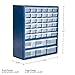 Plastic Storage Drawers – 42 Compartment Organizer – Desktop or Wall Mount Container for Hardware, Parts, Crafts, Beads, or Tools by Stalwart, 10 Targets