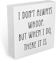 Blue Leaves Funny Quotes Rustic Wooden Box Sign - Humor Desk Decor, Office Cubicle Accessories, Graduation Gifts 5.1x5.1"