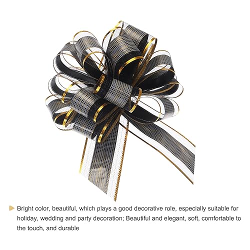 Uxcell 20pcs 9 Inch Extra Large Pull Bow Gift Wrapping Bows Ribbon Organza for Wedding Baskets Presents Christmas Party Red/Gold/Silver/Black - Image 4