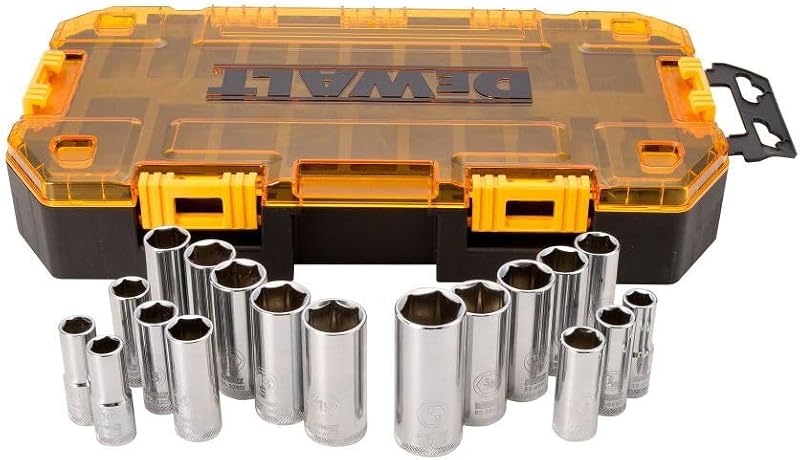 Kit de herramientas DWMT73812 Juego de vasos profundos de 3/8'', 20 piezas