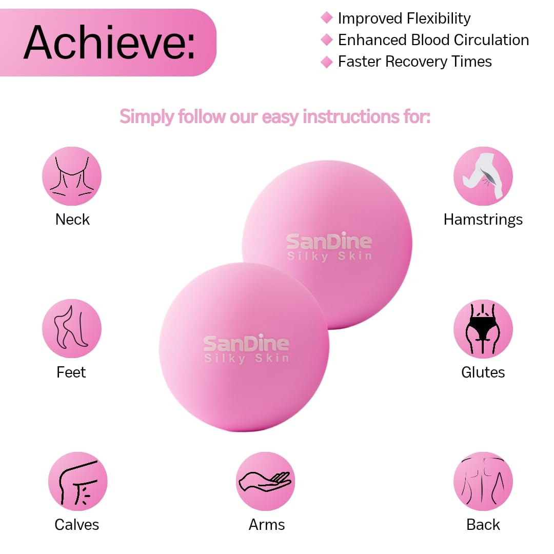 Lacrosse Massage Balls for Deep Tissue, Release Tension, Relieve Muscle Pain Back, Shoulders, Neck - Image 3