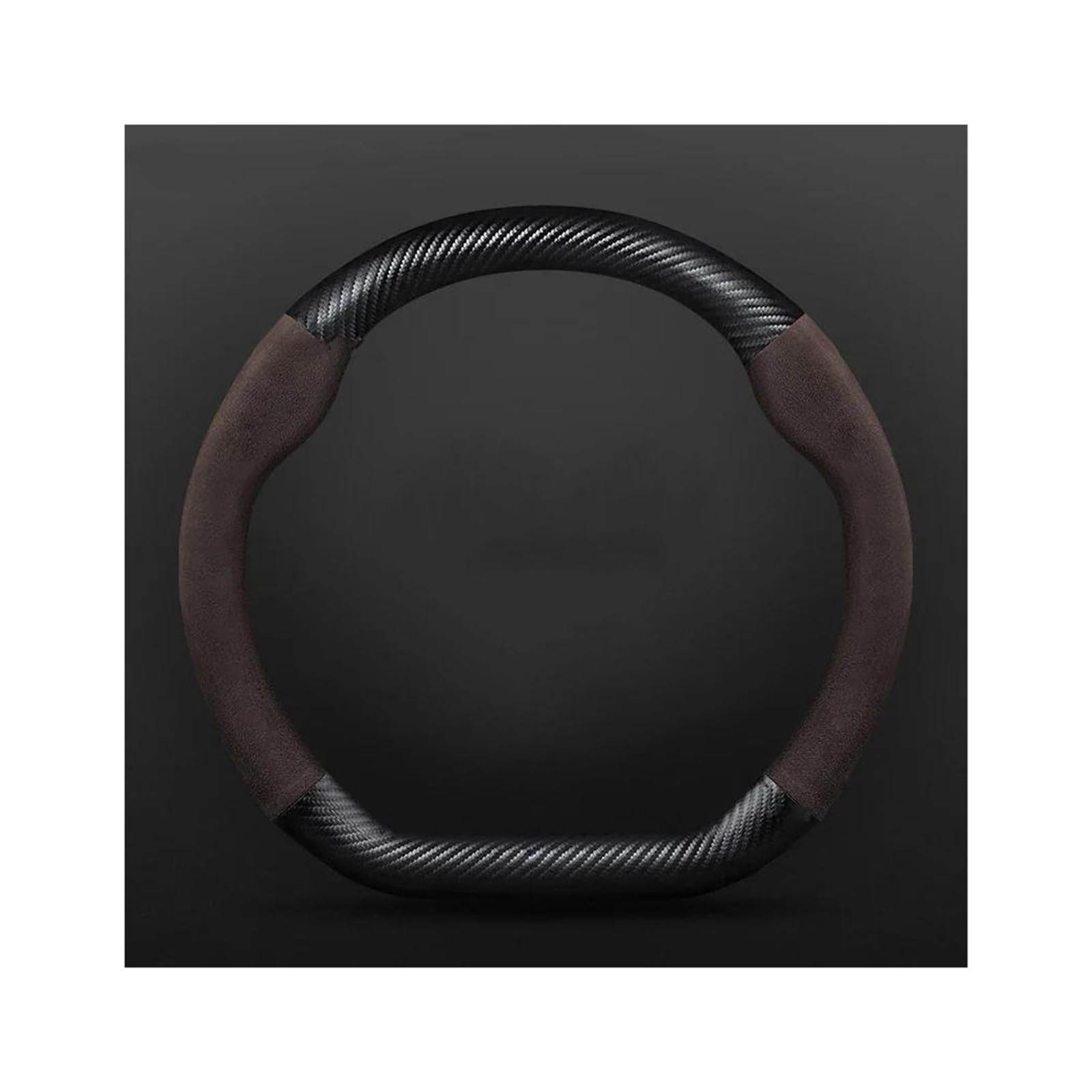 Volantes Funda para Volante Coche 38cm Cuero para Chevy, para Cruze, para Malibu, para Sail, para Spark, para Captiva, para Equinox Funda Volante(D Style A Brown)