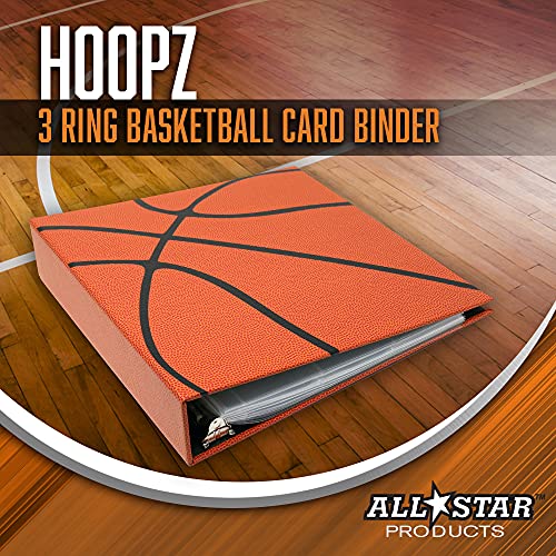 Hoopz Textured 3-Ring Basketball Card Binder By All Star Products | Looks And Feels Like A Real Basketball | Patented Textured Card Protection Album | Perfect For Basketball Fans And Card Collectors #TOP1