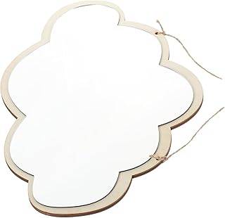 Comprar Angoily Espejo Decorativo De Pared Forma De Nube De Madera Espejo Moderno para Dormitorio Decoración Infantil Colgante Estilo Nórdico para Espacios Pequeños