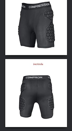 Miniatura 2 de Jellybro Conjunto de equipo protector de fútbol acolchado para hombre, traje de entrenamiento para fútbol, baloncesto, paintball y costilla