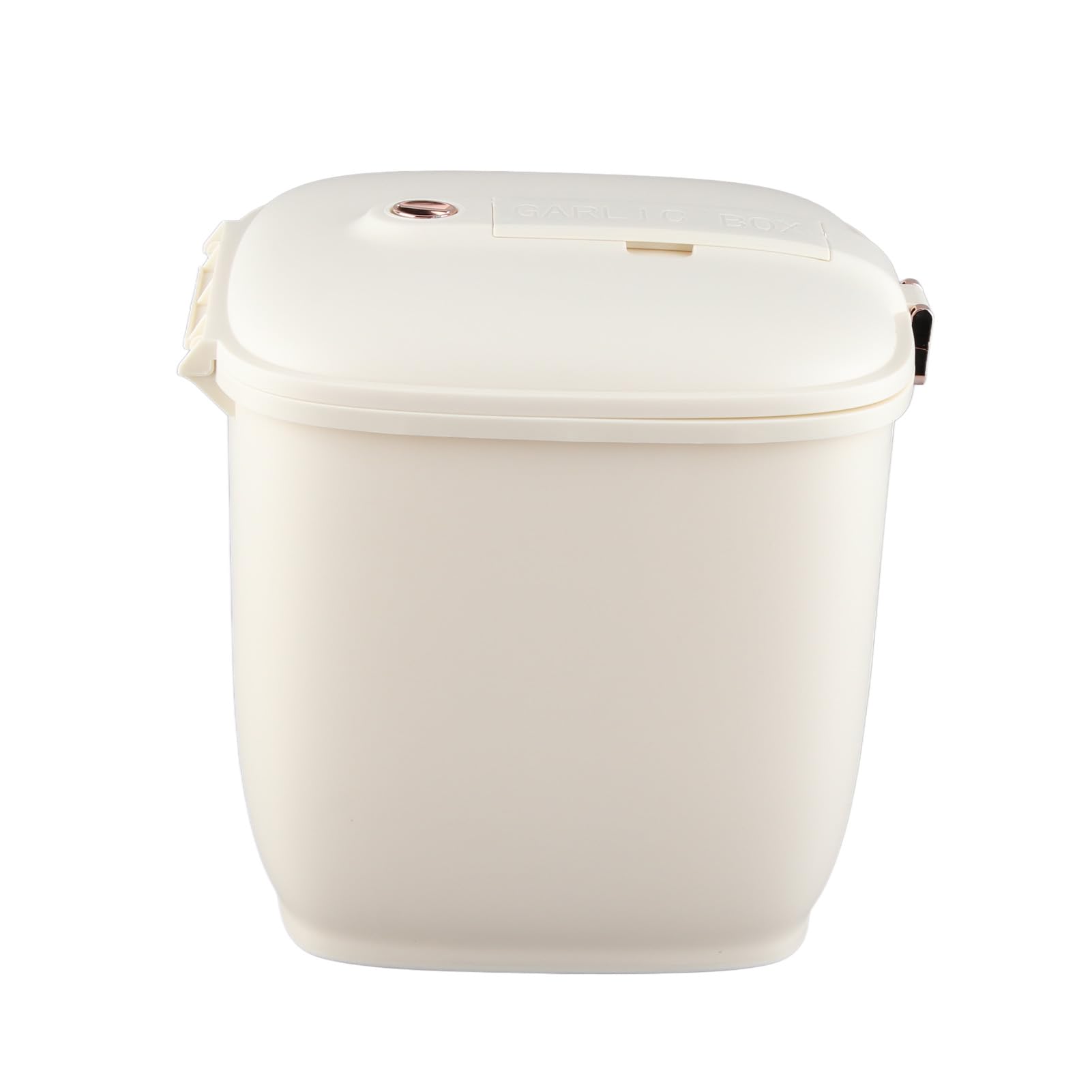 CHICIRIS Contenitore per Riso, Contenitore Ermetico Collassabile da 20 a 50 Libbre con Coperchio Bloccabile, Grande di Plastica per Alimenti per Dispensa per Cani Gatti e (Crema Bianca 10kg)