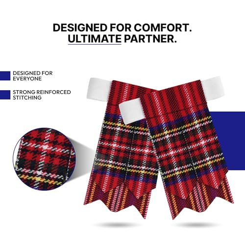 Image of Scottish Tartan Kilt Flashes with Elastic Adjusters