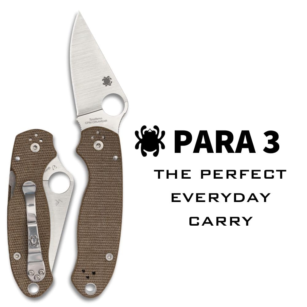 Spyderco Para 3 Lightweight Knife PlainEdge FRN Handle