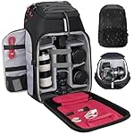 Endurax Camera Backpack Drone Large DSLR/SLR Mirrorless Camera Bag Photography Waterproof Rain Cover Hardshell with Laptop Compartment Tripod Holder