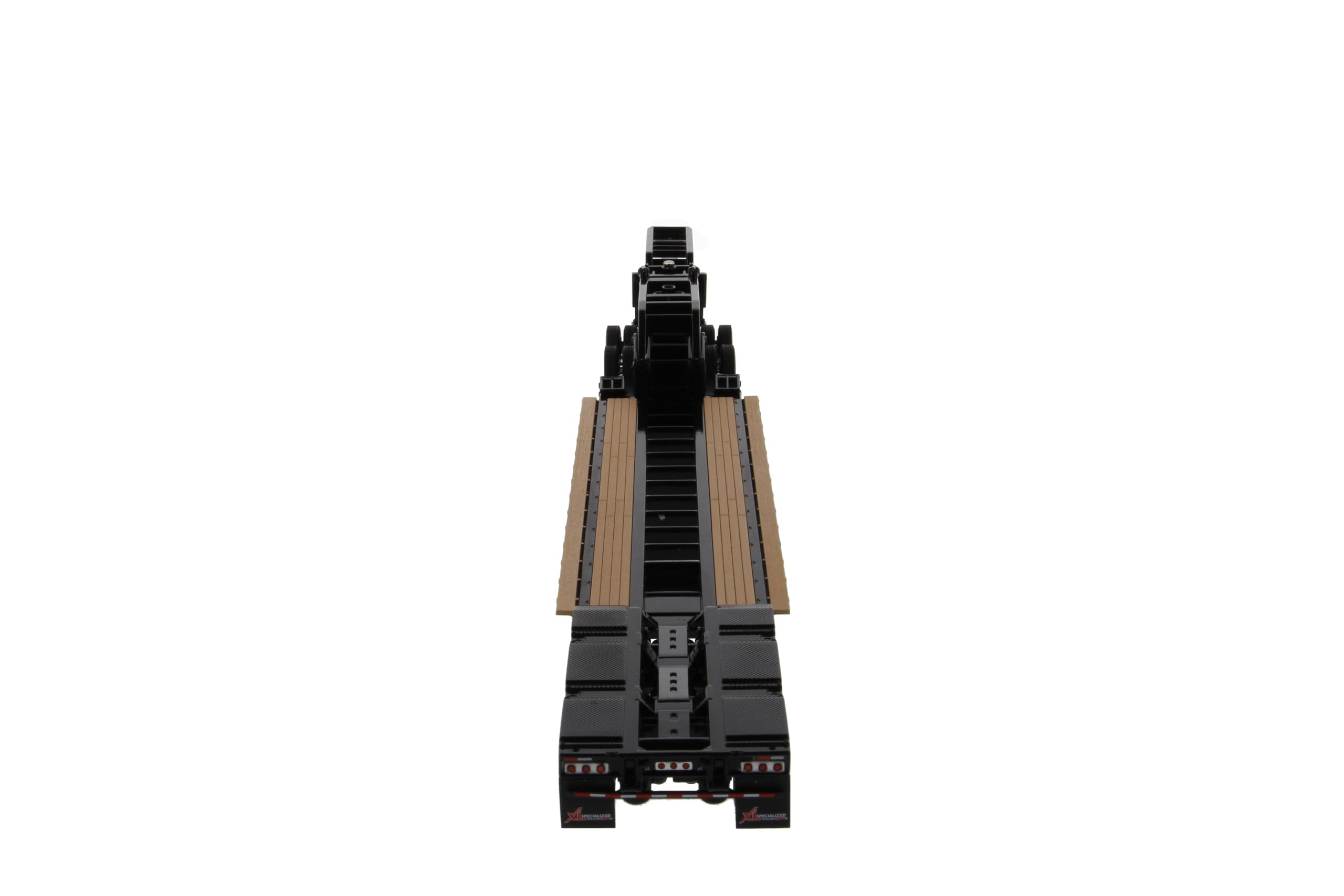 Diecast Masters 1:50 XL 120 HDG Drop Deck Trailer w/Jeep, Black, 91033 | Mit Boostern und Jeep, Displayfenster-Box, detailgetreuer Schwerlastauflieger, 91033