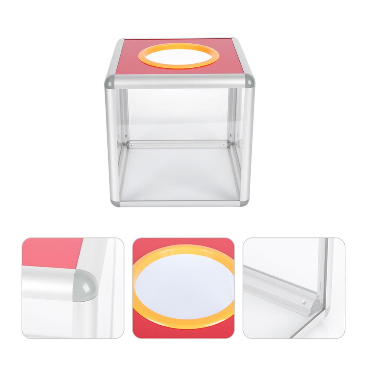 Healvian Caja De Donaciones De Aleación De Aluminio Para Sorteos Y Eventos Particulares Accesorio De Juego