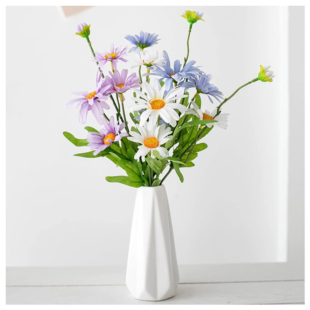 MYUYEE Artificial Flowers Artificial Flower Small Chrysanthemum Bouquet Decoration Living Room Shop Office Flower Arrangement Fake Flower Decoration Realistic Wedding Flowers Fl(A)