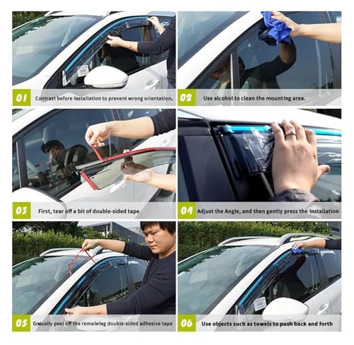 Déflecteurs de vitre pour Mazda CX-50 2023+ | Kit de 6 visières de protection - 4