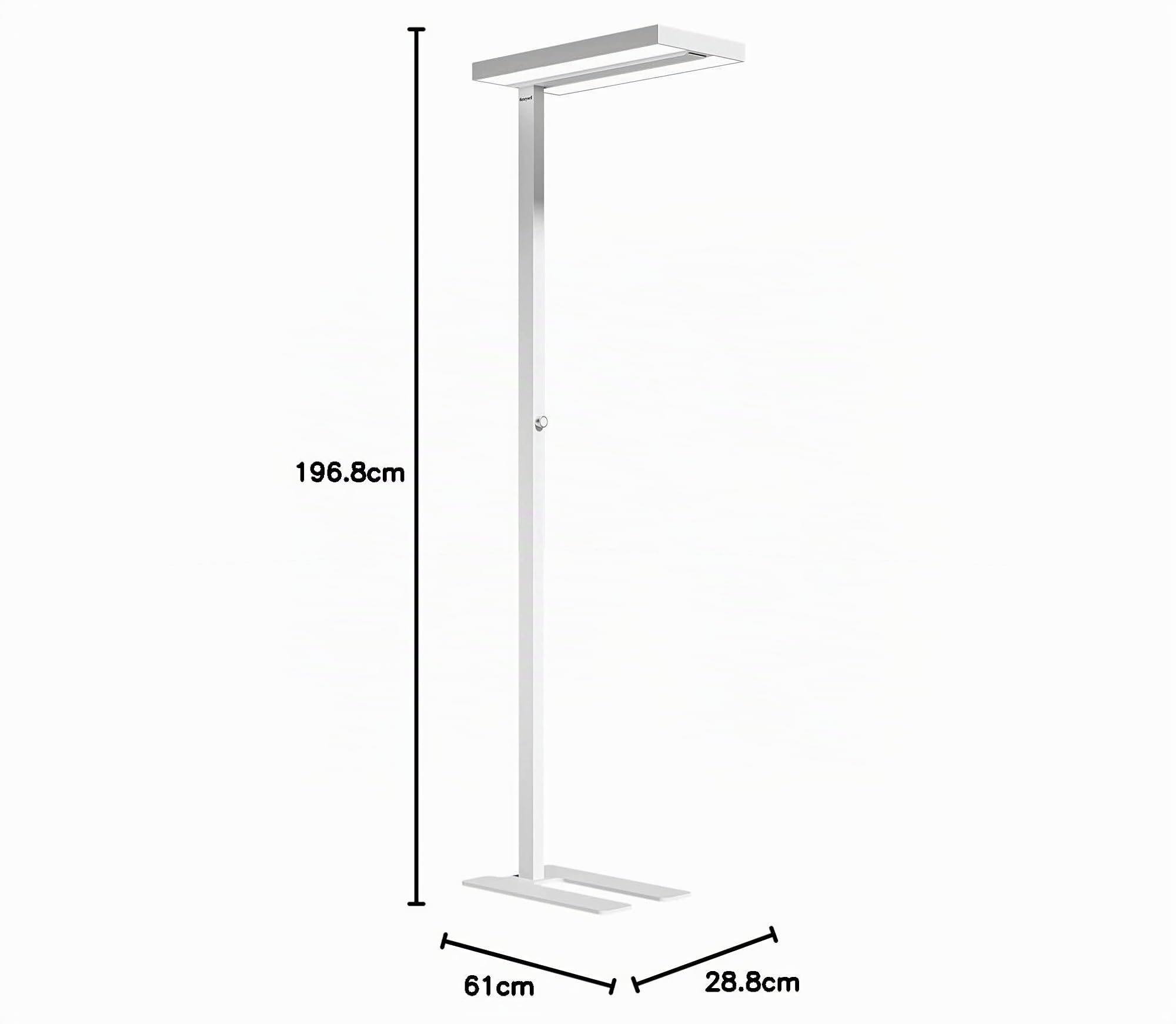 Honeywell 02E Lampada A Terra LED, 10400LM Sunturalux Protezione Occhi | 4000K, 100W luce naturale, lampada da lettura dimmerabile, lampada a terra moderna per ufficio domestico, soggiorno e camera