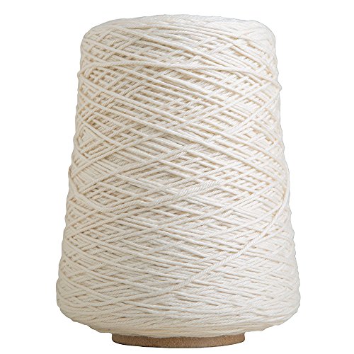 Image of Knit Picks Dishie White Worsted Weight 100% Cotton Yarn for Dishcloths | 400g cone of soft solid colored knitting yarn in Swan color for crocheting, machine washable.