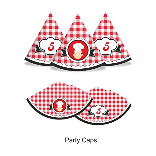 Image of PRETTY UR PARTY Little Chef PARTY Decorations Kit,80 Pcs Includes Banner,Balloons,Thank You,Centerpiece,Danglers,Birthday PARTY Supplies,Little Chef Birthday PARTY Decor,Birthday Banner For Boys Kids