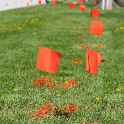 BESPORTBLE 30 Stück Markierungsflaggen – Fahnenmast-Schilder für Vermessung, Gartenmarkierung, Hundetraining und mehr