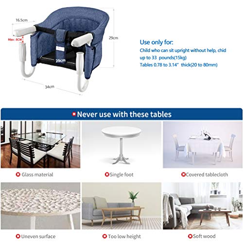 clip on table high chair