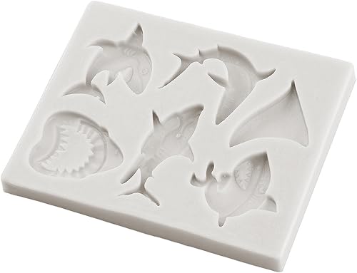 Vista 44 de Molde de silicona para fondant de temática marina, concha, caballito de mar, estrellas de mar, tortuga, molde de silicona para decoración de Estilo H