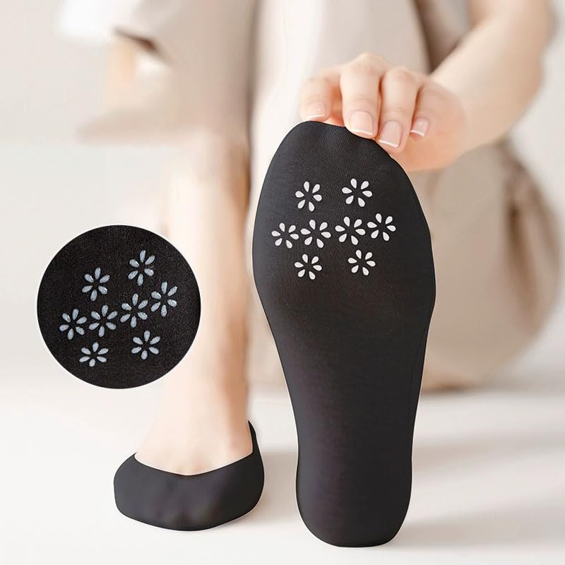 3 Pairs No Show Invisible Socks Women's Ultra-Low Tube Non-slip Flat SocksBoat Socks Summer3