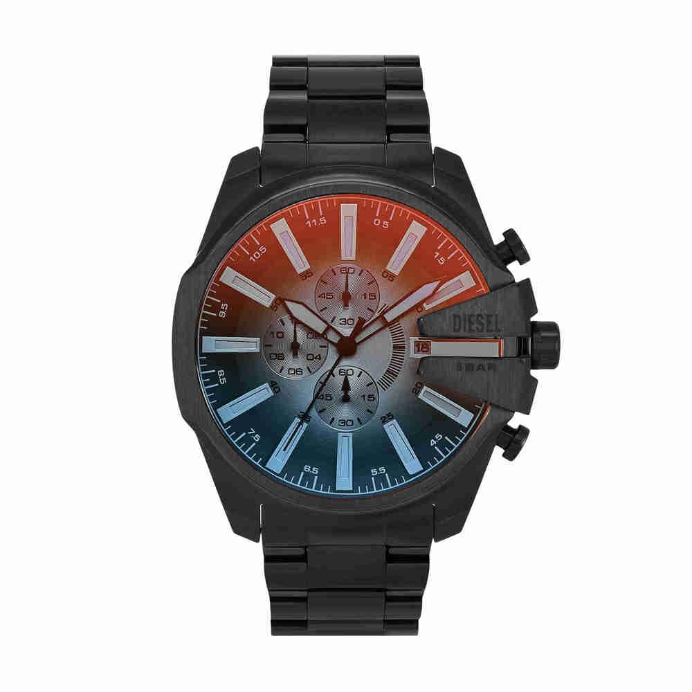 Diesel Mega Chief Slim Watch for Men, Chronograph Movement with Stainless Steel or Leather Strap